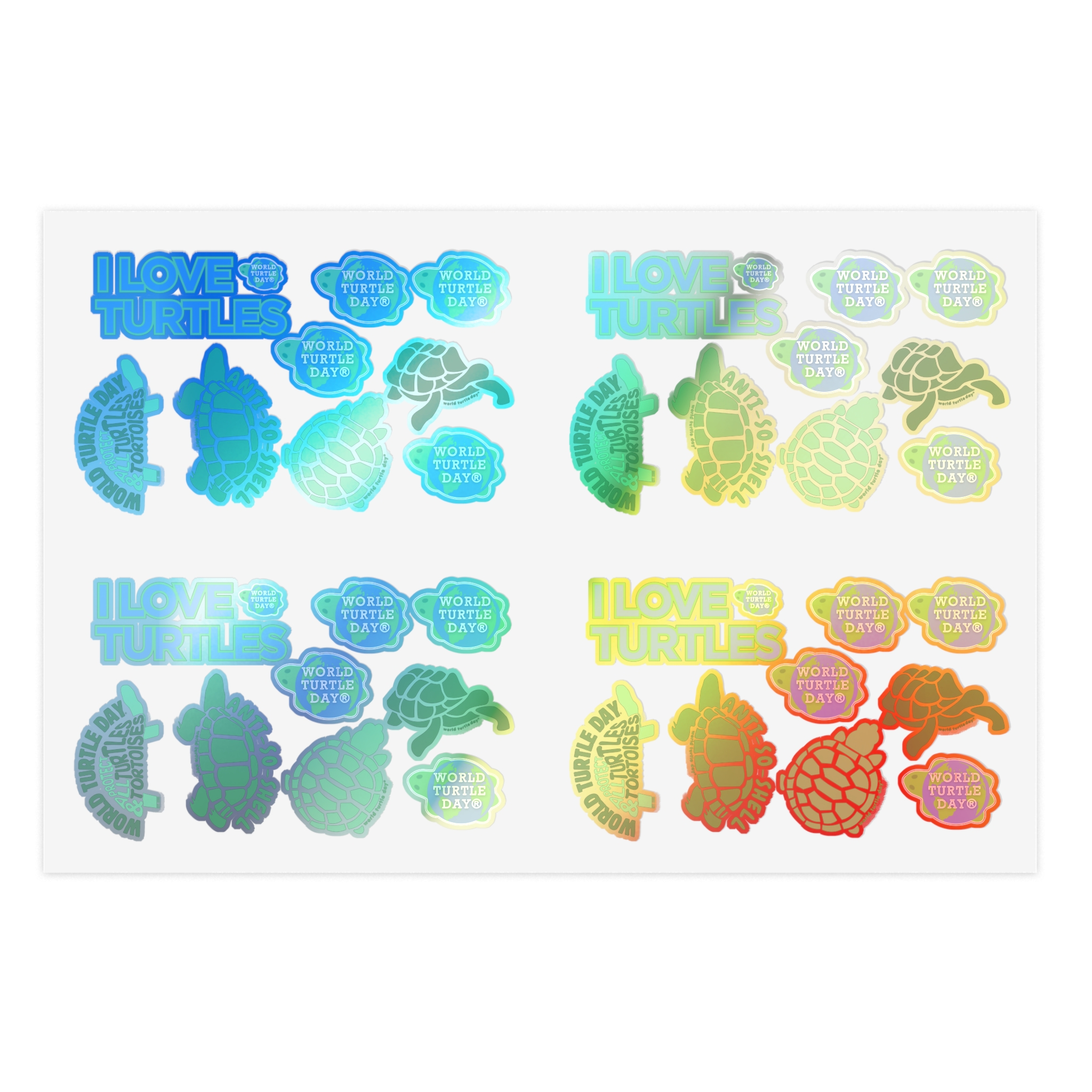 I Love Turtles Sticker Sheet