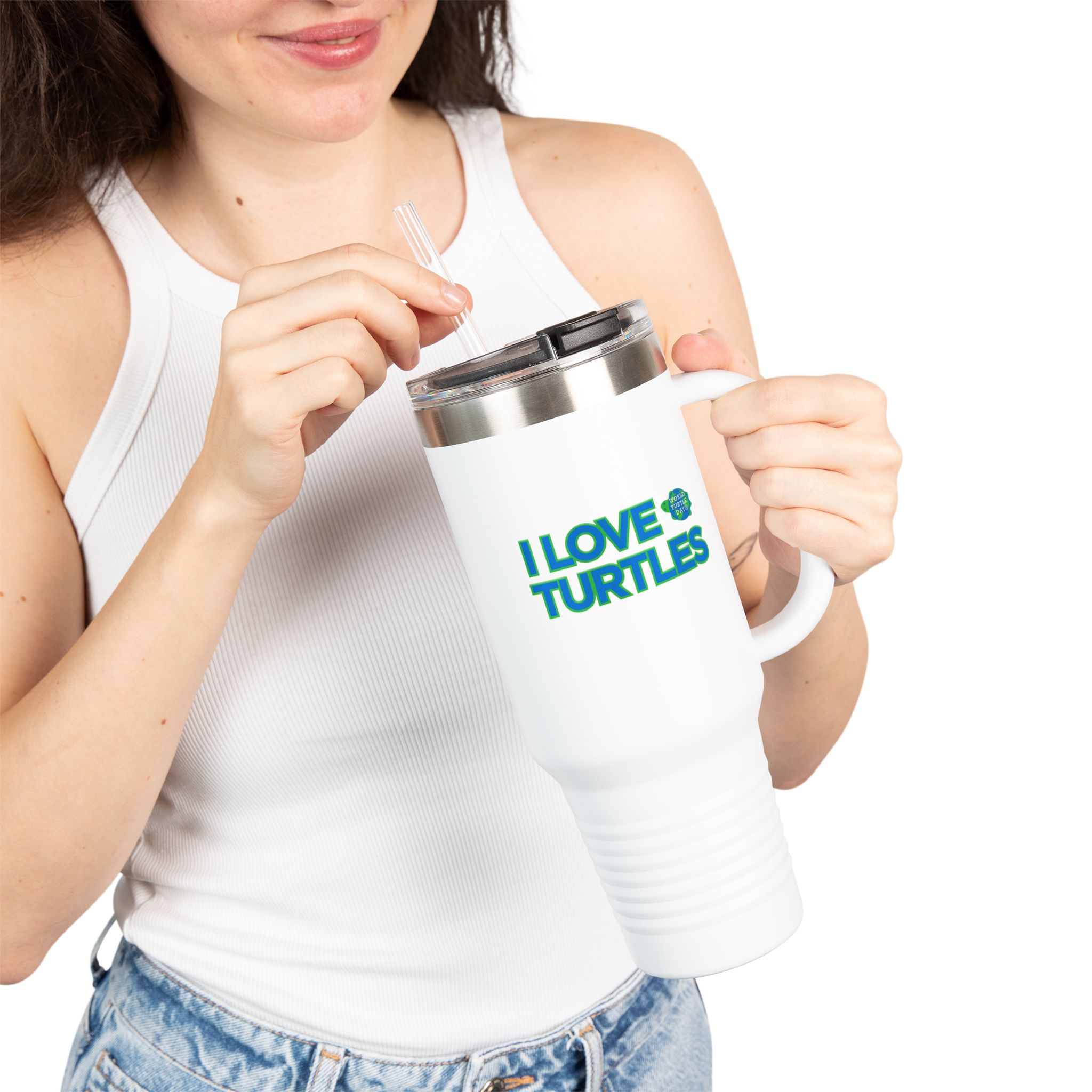I Love Turtles 40oz Tumbler - Image 4