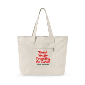 "Thank You for Protecting the Turtles" Canvas Everyday Tote