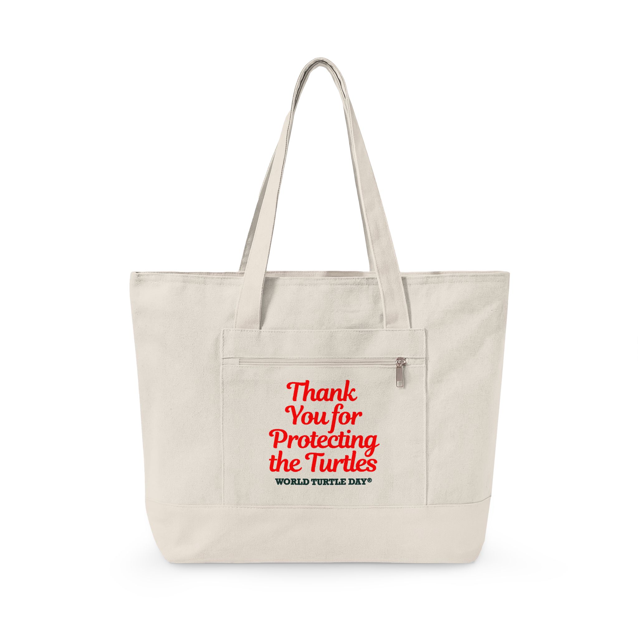 "Thank You for Protecting the Turtles" Canvas Everyday Tote